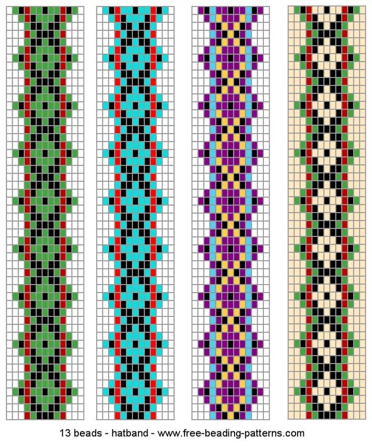 Esquema chaquira Patrones, Pulseras de telar, Pulseras tejidas en telar
