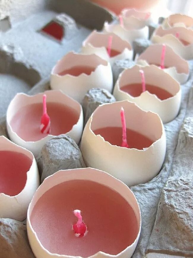 Декор из ячеек для яиц. Декор из упаковки для яиц. Поделка из ячеек для яиц. Необычные свечи. Что можно сделать из коробки яиц