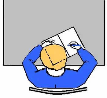 Правильный наклон письма