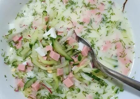 Окрошка ингредиенты на кефире и минералке