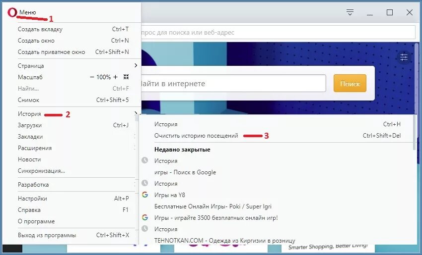 Удалить историю в опере. Очистить историю в опере на компе. Где история оперы. История посещенных сайты