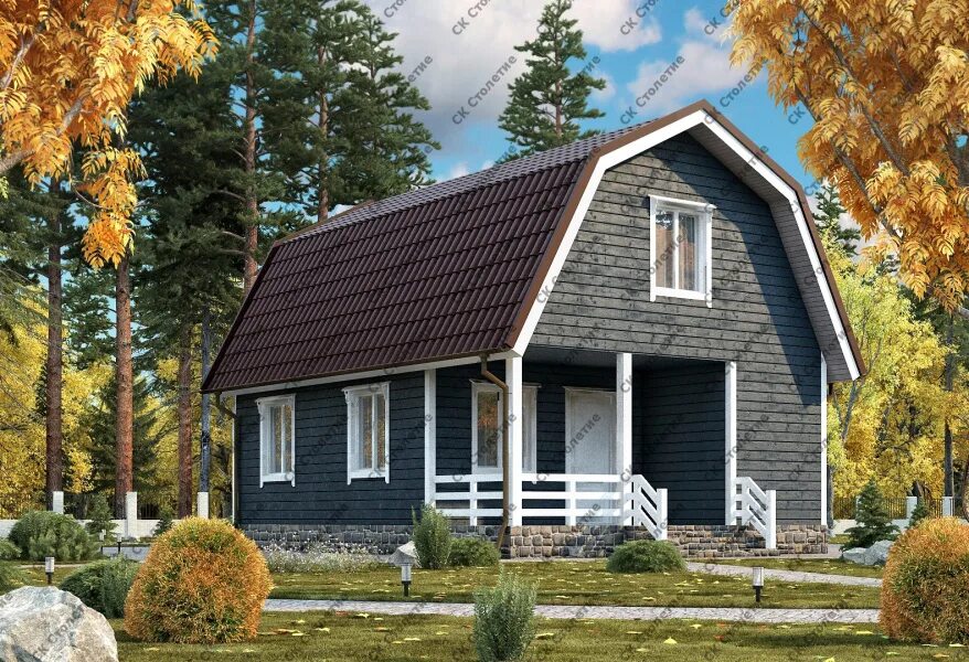 Sycamore Park Gambrel Roof Shingle Style - Кантри - Фасад дома - Сан-Франциско -