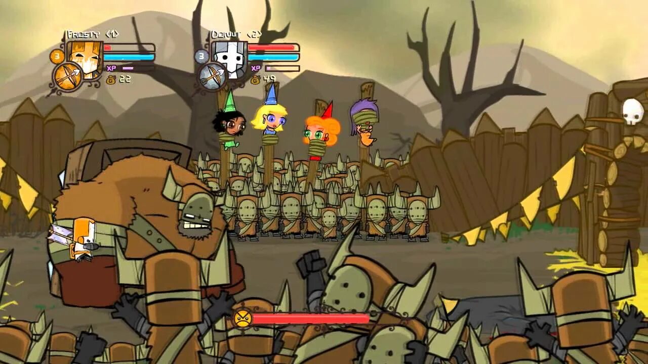 Кар крашерс 2. Castle Crashers геймплей. Варвар Кастл крашерс. Король варваров Castle Crashers. Castle Crashers боссы.