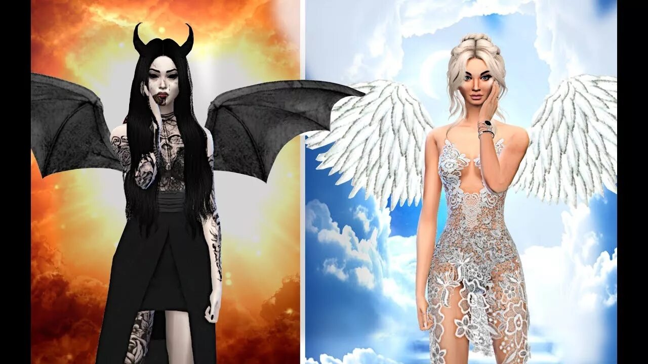 Первичный образ. Симс 4 ангелы и демоны. SIMS 4 костюм ангела. Демоны и ангелы SIMS 4. Костюм ангела и демона.
