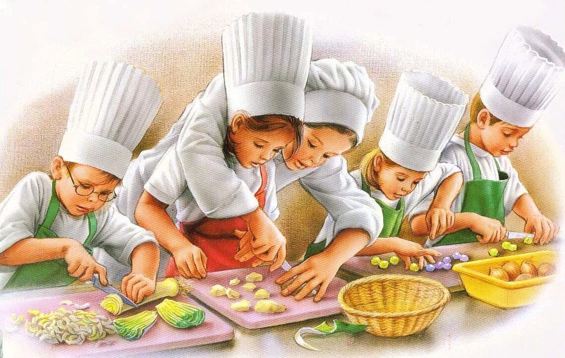 Технология тема кулинария. Иллюстратор Marcel Marlier поварята. Кулинария с малышами в детском саду. Картина повара для детей.