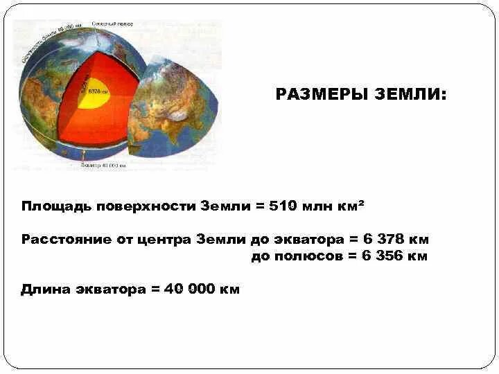 Размеры земли. Диаметр земли по полюсам. Толщина земли. Расстояние до центра земли. Сколько размера земля