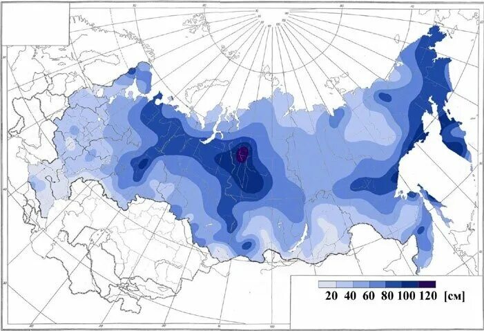 Высота снежного Покрова карта. Карта устойчивого снежного Покрова России. Снежный Покров в России. Высота снежного Покрова в России.