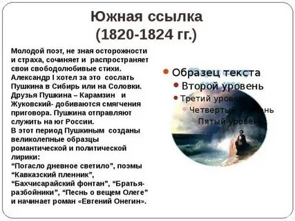 Основные темы южного периода
