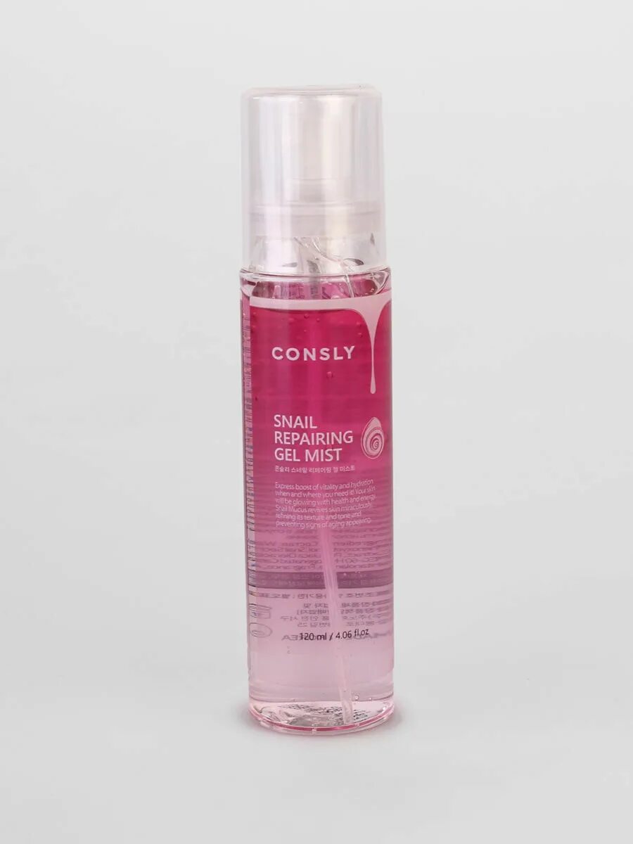 Гель мист CONSLY. CONSLY Snail repairing Gel Mist. CONSLY гель-мист для лица освежающий с коллагеном - Collagen refreshing Gel Mist, 120мл. CONSLY Snail repairing Gel Mist, 120ml. Gel mist