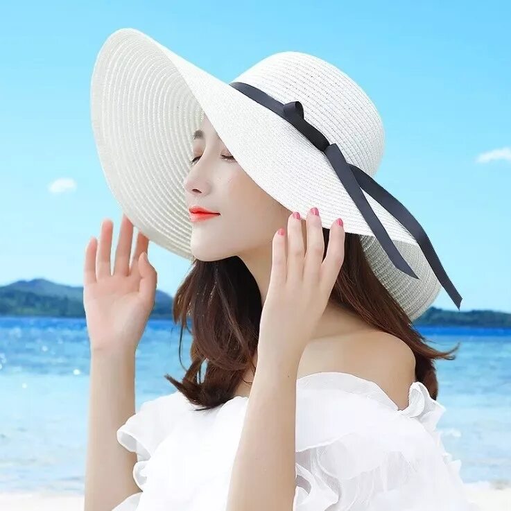 Панама широкополая женская. Широкополые шляпы Корея. Пляжная шляпа. Шляпа пляжная женская. Большая соломенная шляпа