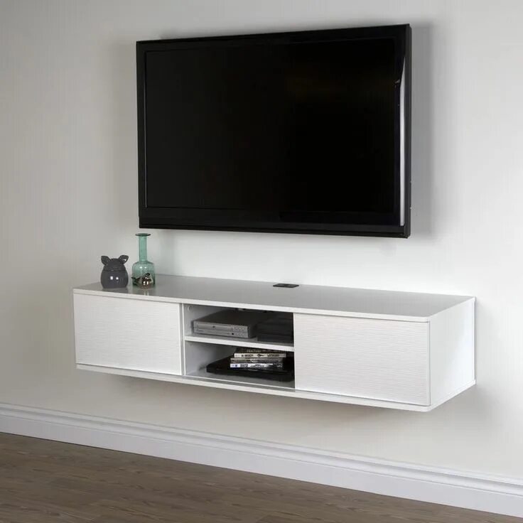 Harlow Rectangular High Gloss White TV Unit with Grey Gloss Detail FOL300304_E W