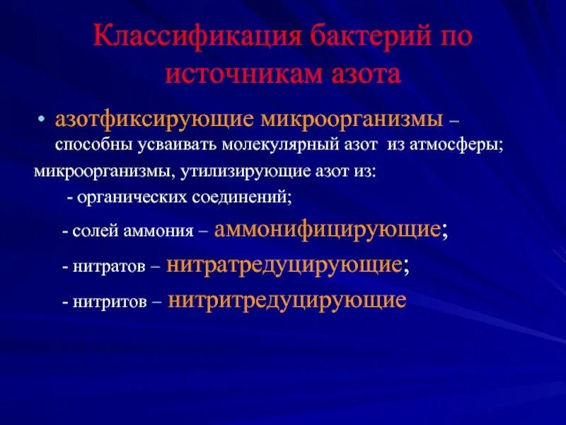 Бактерии усваивают атмосферный азот. Классификация бактерий по источникам азота. бактерии по источнику азота. бактерии по источнику углерода. источники азота для микроорганизмов.
