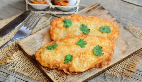 Куриное филе с сыром в сухарях