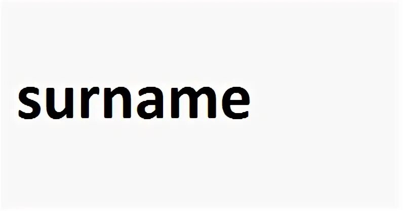 One name