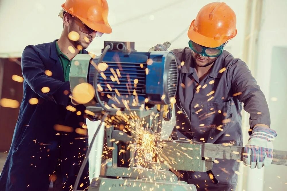 Workers load