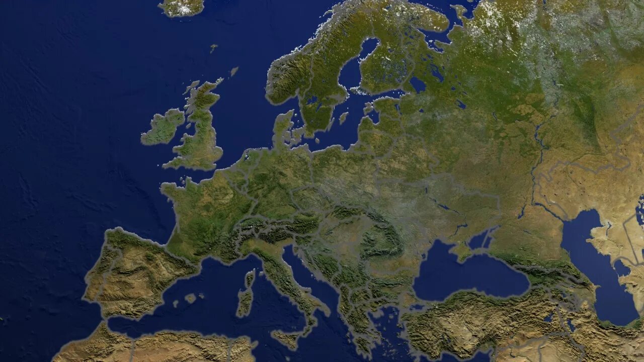 Europe is bordered towards the. Europe satellite. europe map. europe map from satellite. satellite eu map.