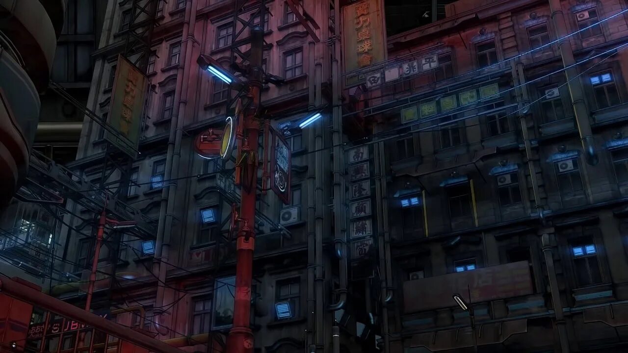 0 town. Ghost in the Shell 1995 City. Призрак в доспехах фон.