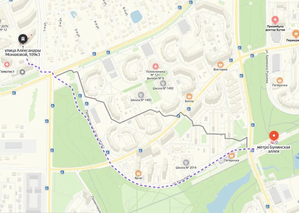 ул александры монаховой 94 к5. ул александры монаховой 92к2. улица александры монаховой 109к5. бунинская аллея на карте. коммунарка улица александры монаховой.