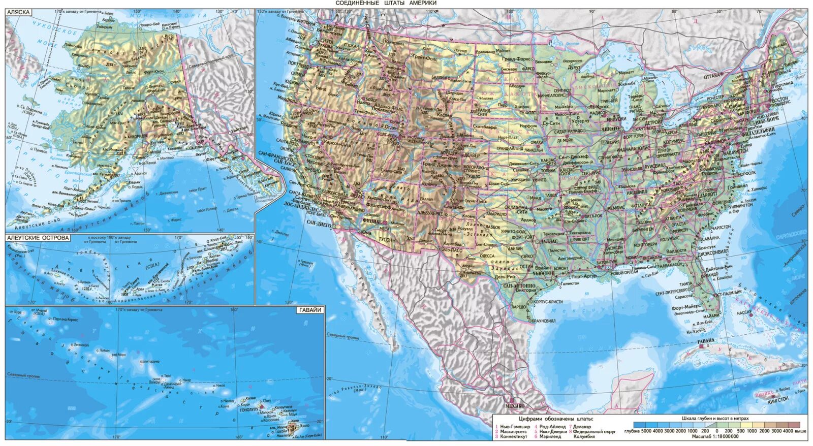 План соединенные штаты америки. Карта Америки со Штатами и Аляской. Аляска штат США на карте. Полуостров Аляска на карте Северной Америки. Карта Аляски на карте США.