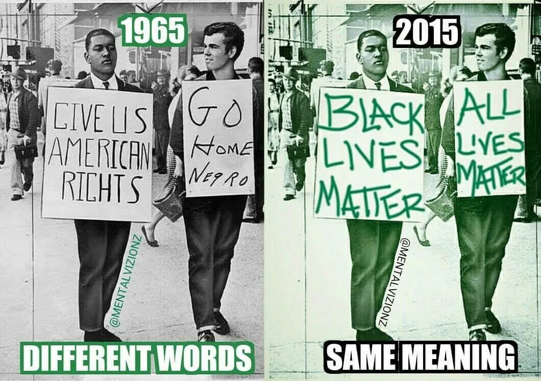 Слово same. All Lives matter. Same meaning. Black Lives matter meme. Different Words.