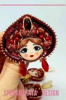 Броши матрешки в кокошниках