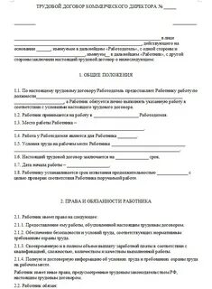 Услуги директора по договору