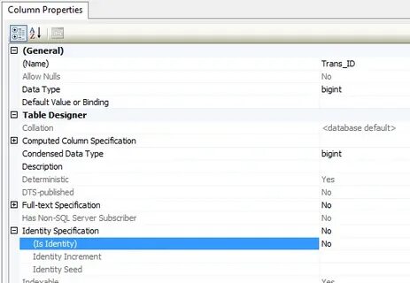 Column default