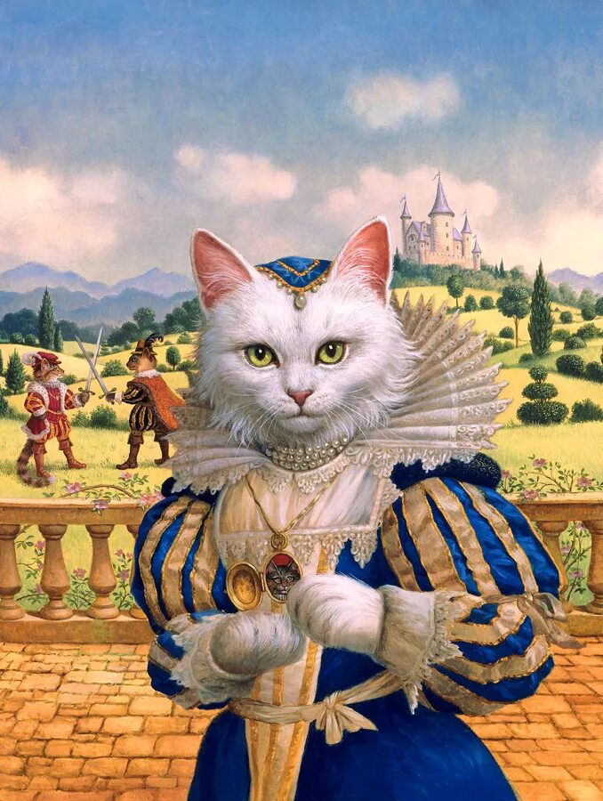 Рут Сандерсон художник. Принцесса-кошка д'Олнуа мадам. Кошка аристократка. Сказочная кошка. Сказочные кошечки
