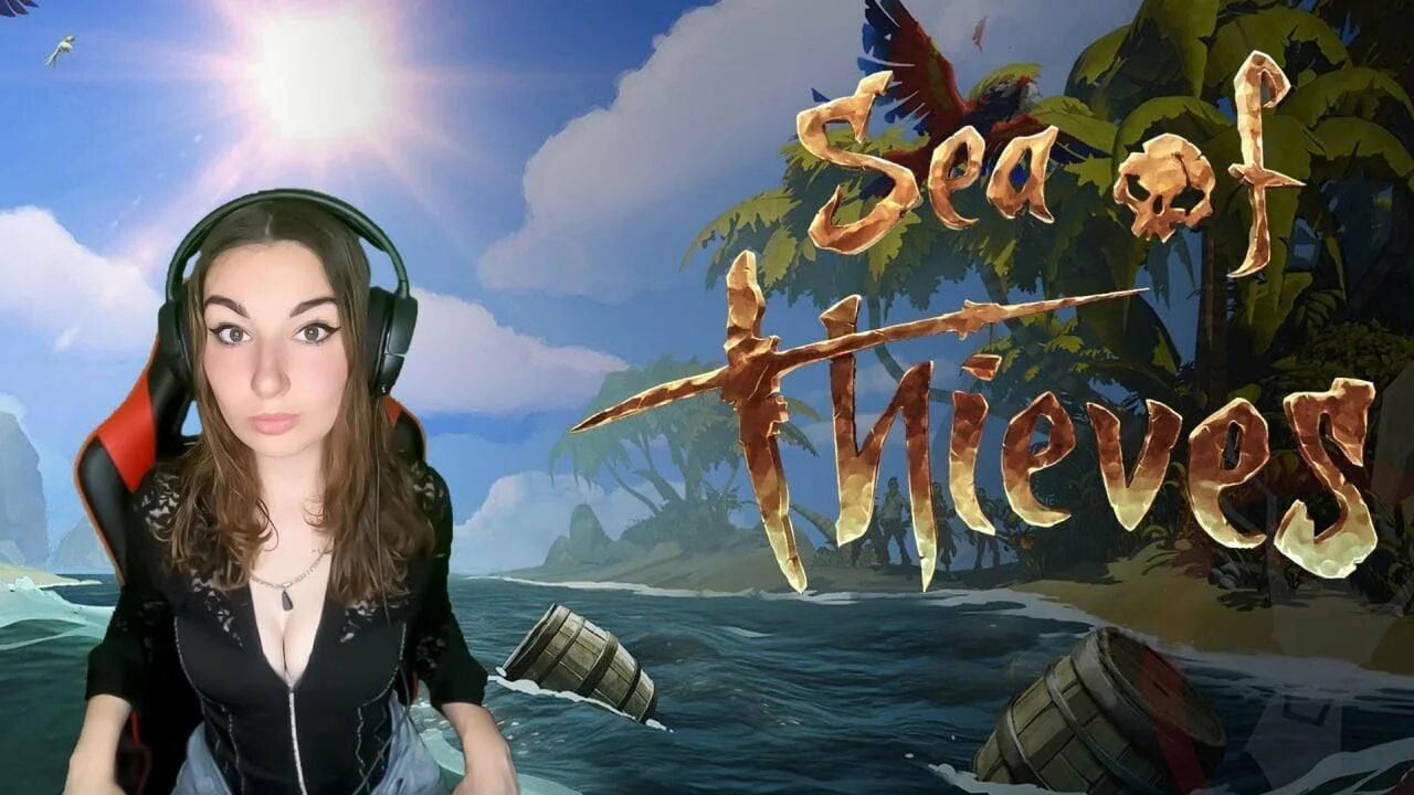 Стрим море. SATURNELA. Sea of Thieves плавание в бочке.