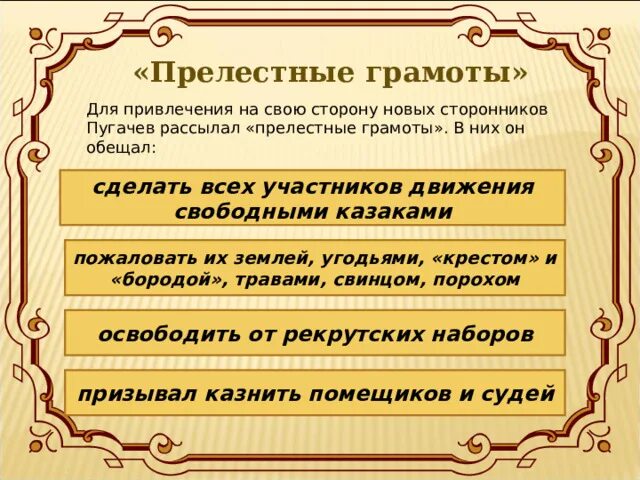 Прелестные грамоты это в истории. Прелестные грамоты это в истории России. Обещания Пугачева в прелестных грамотах. Прелестные грамоты это кратко.