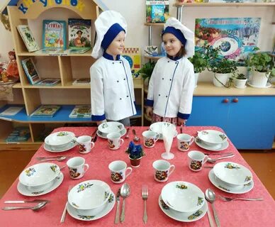 Сервировка стола старшая группа