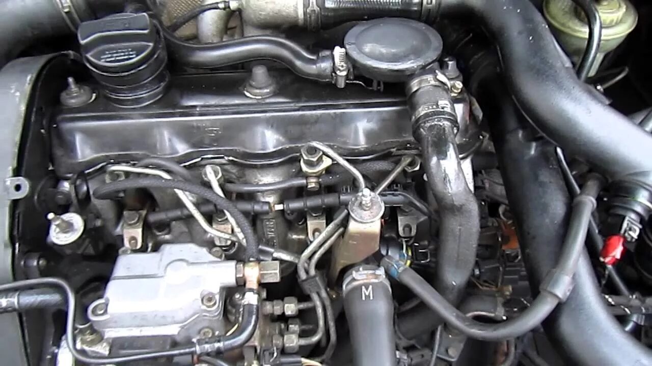 работа двигателя 1Z 1.9TDI PASSAT B4 1996 после замены ремней - YouTube
