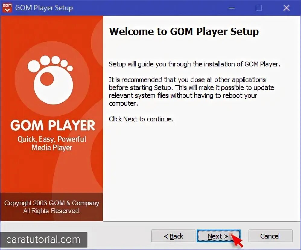 Setting up player. Gom player. gom inspect. gom 907.