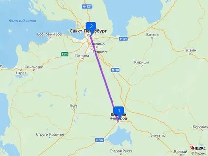 Санкт петербург великий новгород на карте