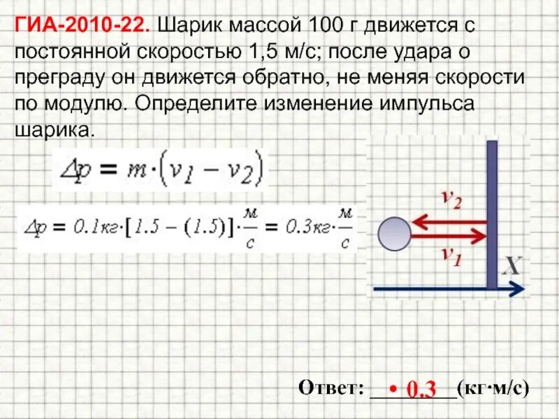 Шарик массой 100 г. Шарик массой 100 г движется с постоянной скоростью. Изменение импульса шара. Шарик массой 100 г движется с постоянной скоростью 1.5 м/с.