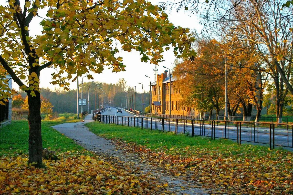 Осень 2013 год. Кингисепп город в Ленинградской. Парк летний сад в Кингисеппе. Кингисепп центр города.