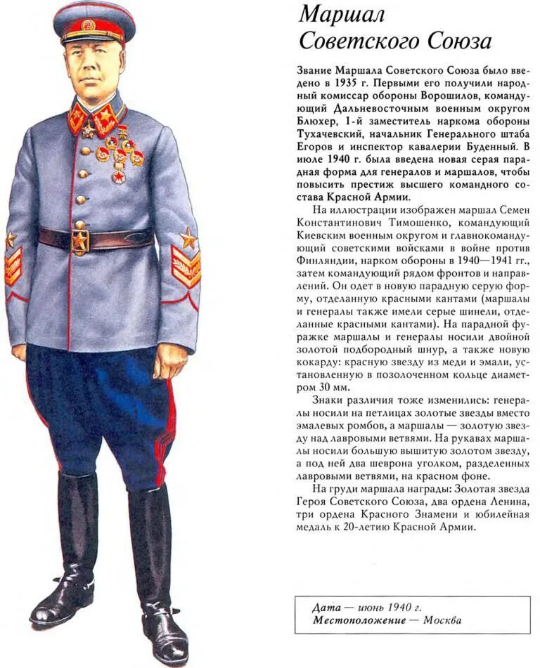 Как были одеты генералы
