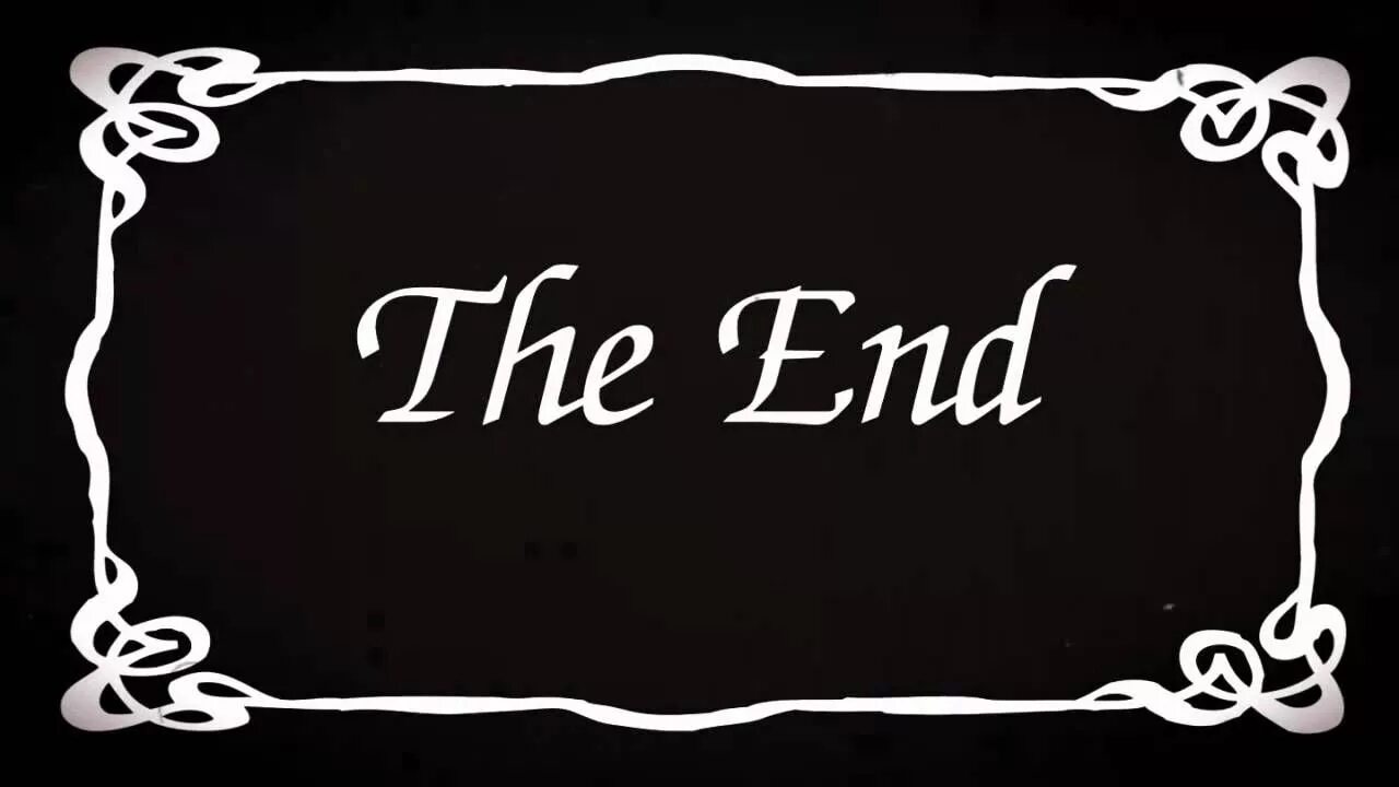 From end. The end титры.