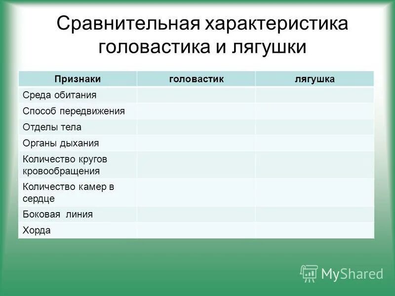 сравнительная таблица головастика и взрослой лягушки. сравнение лягушки и головастика. сравнение лягушки и головастика. сравнение головастика и взрослой особи таблица. сравнительная таблица рыбы и земноводные.