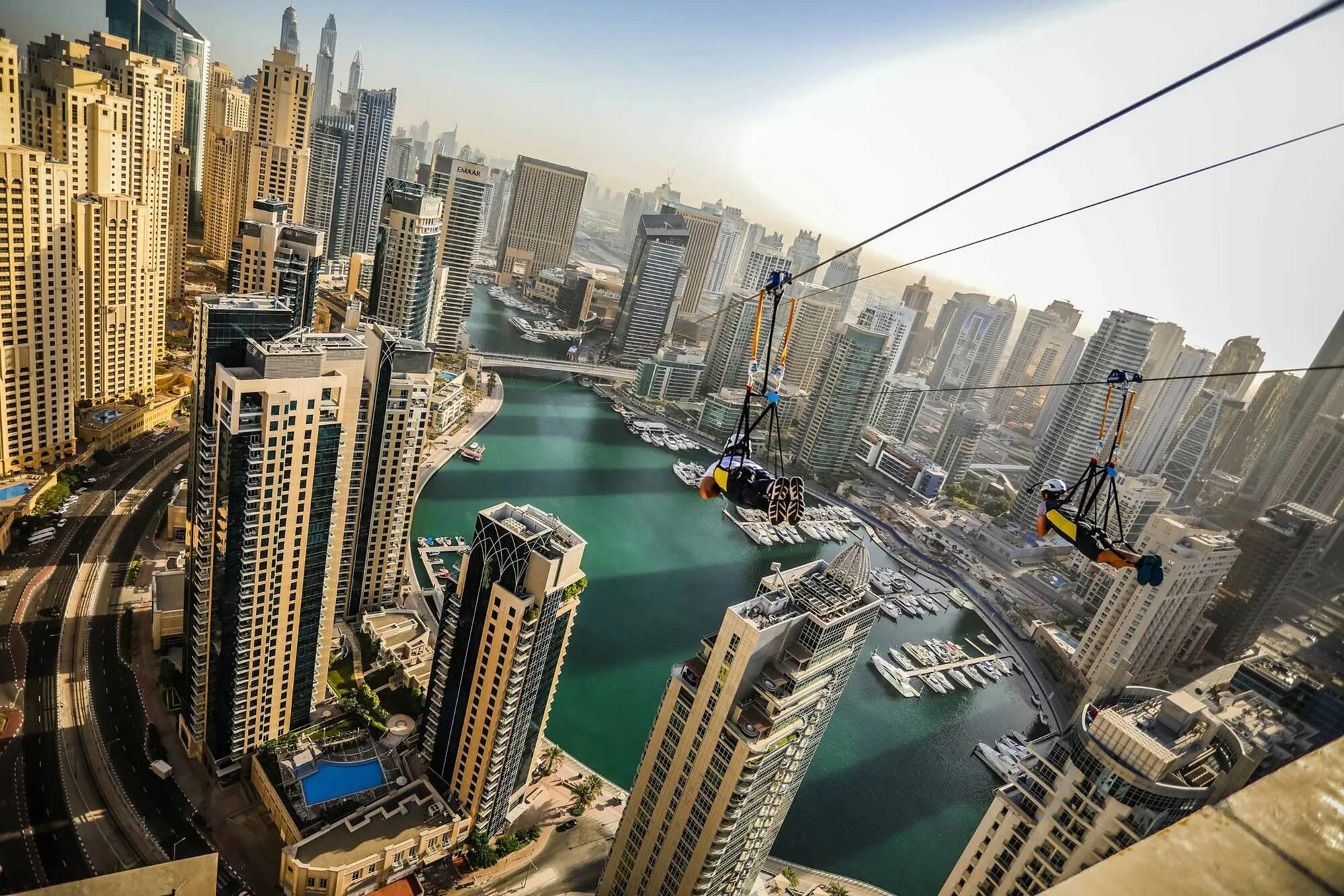Зиплайн Дубай. Зиплайн XLINE Dubai Marina. Зиплайн в Дубае в Дубай Марине. Можно жить в дубае