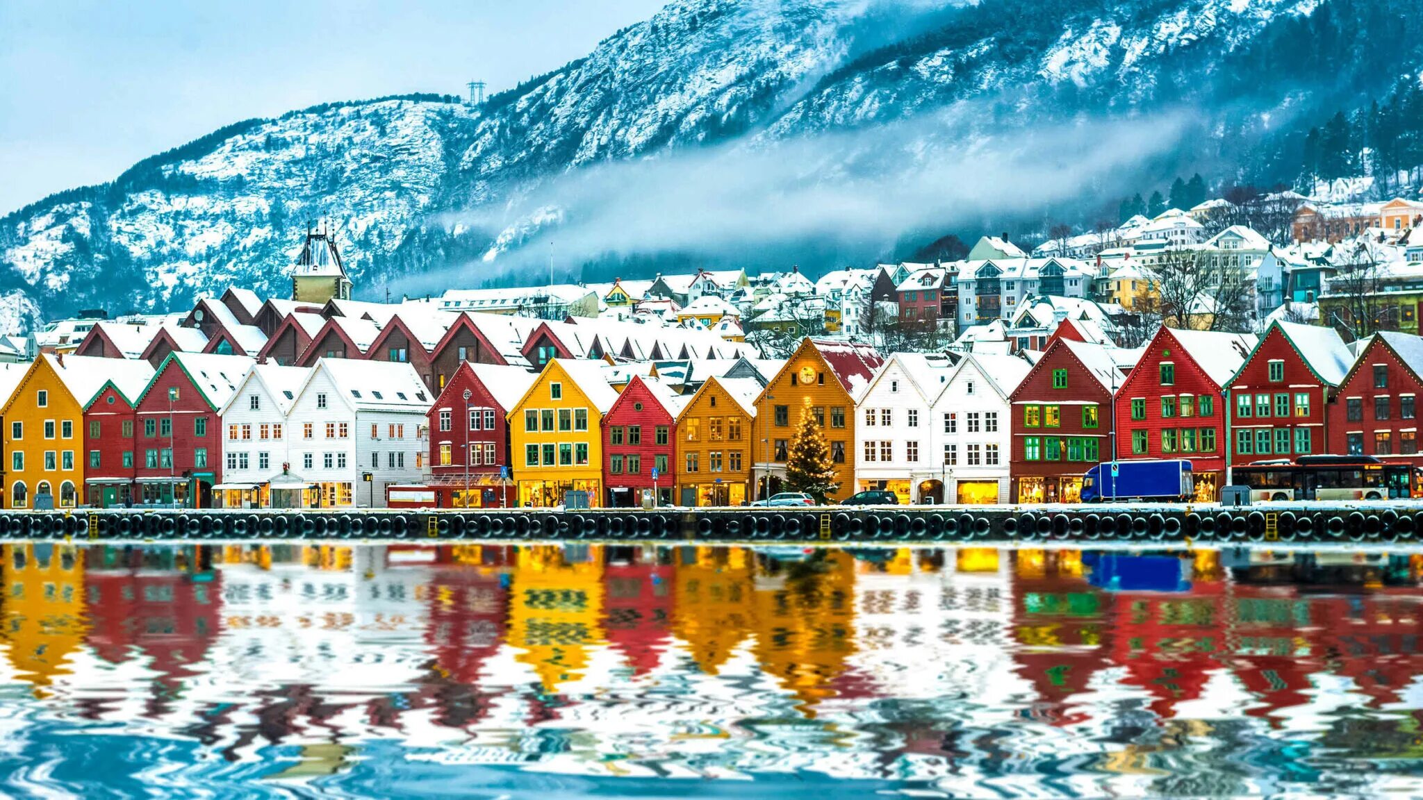 Лучшие северные страны. Берген (Bergen), Норвегия. Норвегия берген зима. Берген Норвегия зимой. Осло Норвегия фьорды.