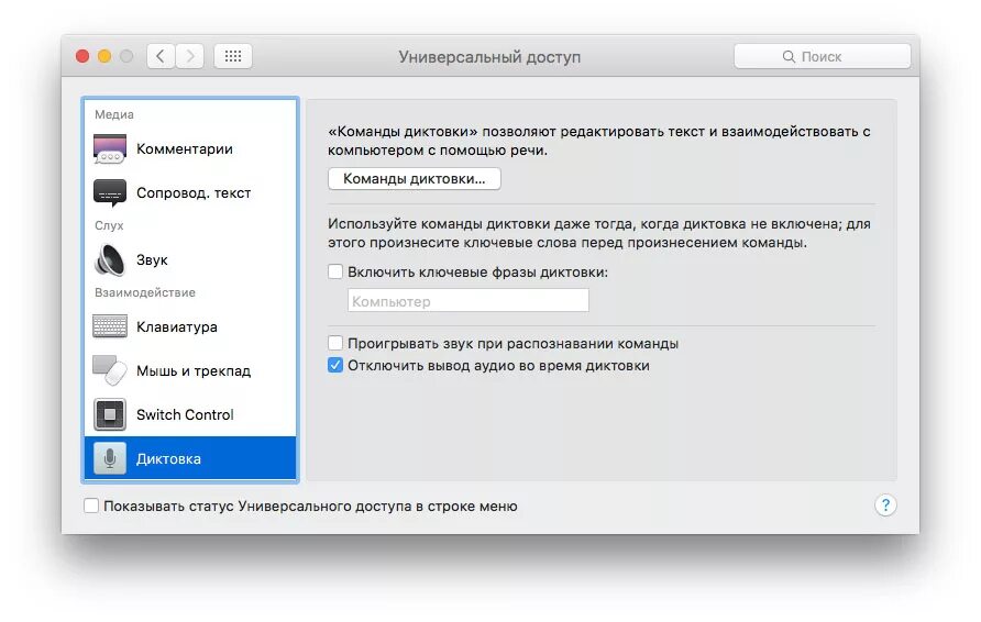 Пишем текст голосовой. Включить диктовку на маке. Голосовой на Mac кнопки. Голосовой помощник на Mac кнопки. Настройки универсального доступа в маке.