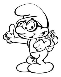 Village Smurfs Coloring Pages Lost Smurf Brainy Drawing Smur