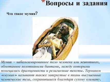 Мумия это 5 класс кратко