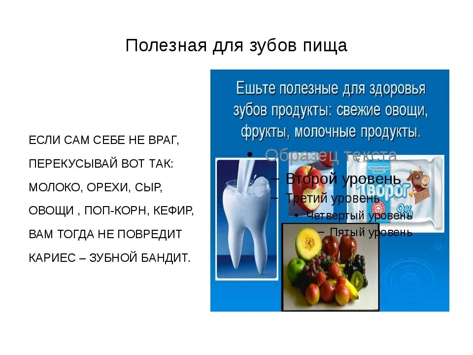 Зубы и пищу