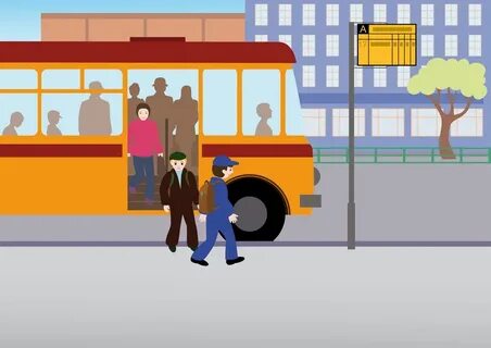 Get on off a bus