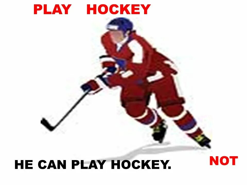 Is he playing hockey yes he is