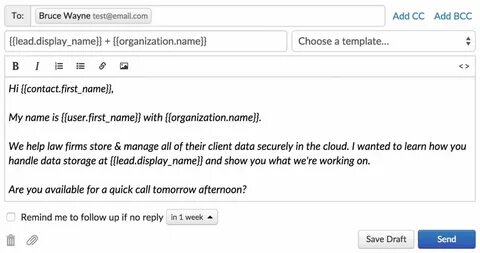 Email hi name