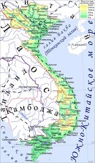 Географическая карта вьетнама на русском языке