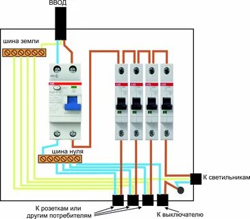 Как подключить автомат: схема, монтаж в щитке, квартире, установка